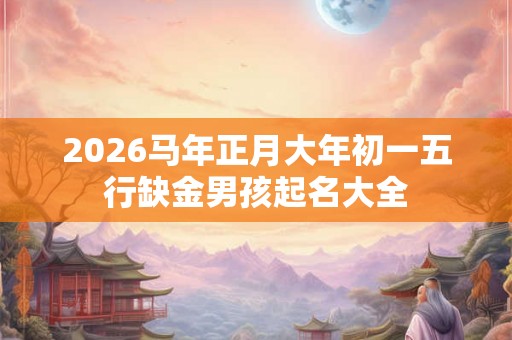 2026马年正月大年初一五行缺金男孩起名大全