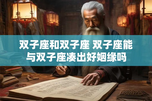 双子座和双子座 双子座能与双子座凑出好姻缘吗