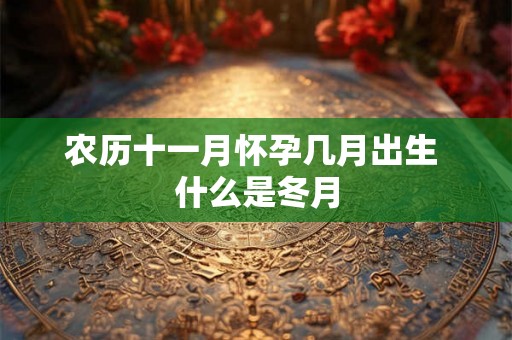 农历十一月怀孕几月出生 什么是冬月
