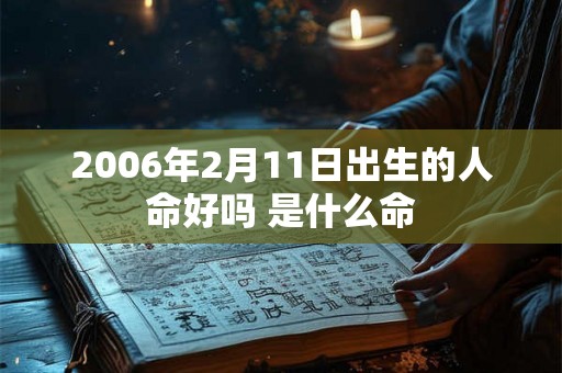 2006年2月11日出生的人命好吗 是什么命