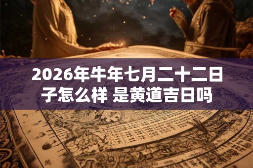 2026年牛年七月二十二日子怎么样 是黄道吉日吗
