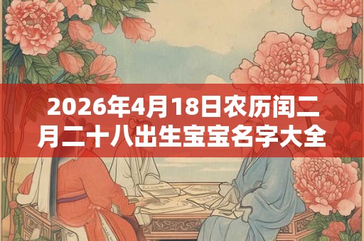 2026年4月18日农历闰二月二十八出生宝宝名字大全