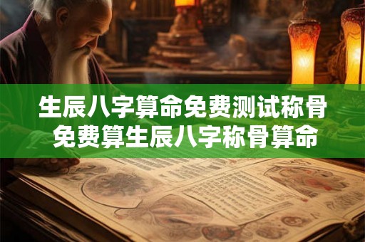 生辰八字算命免费测试称骨 免费算生辰八字称骨算命