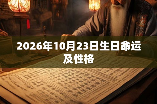2026年10月23日生日命运及性格 2026年10月23日生日命运及性格
