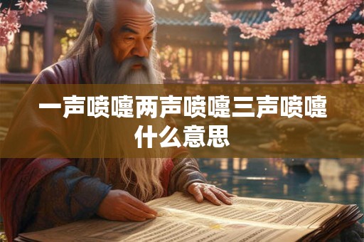 一声喷嚏两声喷嚏三声喷嚏什么意思 一声喷嚏两声喷嚏三声喷嚏什么意思