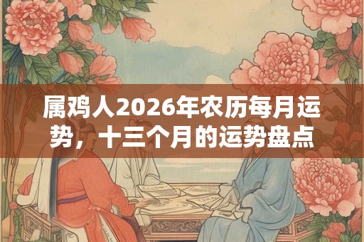 属鸡人2026年农历每月运势，十三个月的运势盘点