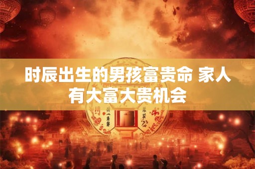 时辰出生的男孩富贵命 家人有大富大贵机会
