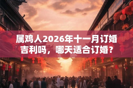 属鸡人2026年十一月订婚吉利吗，哪天适合订婚？