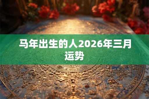 马年出生的人2026年三月运势