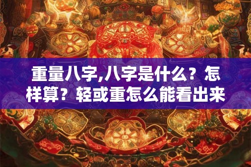 重量八字,八字是什么？怎样算？轻或重怎么能看出来？