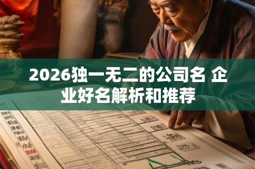 2026独一无二的公司名 企业好名解析和推荐