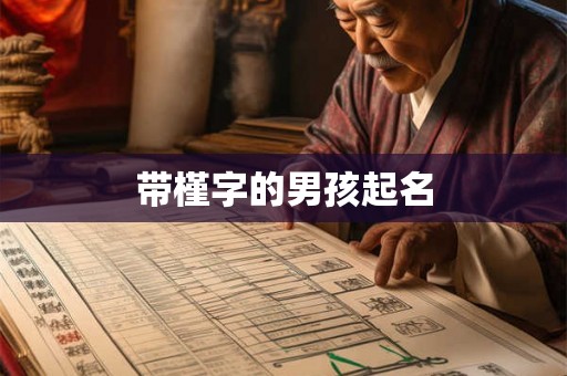 带槿字的男孩起名