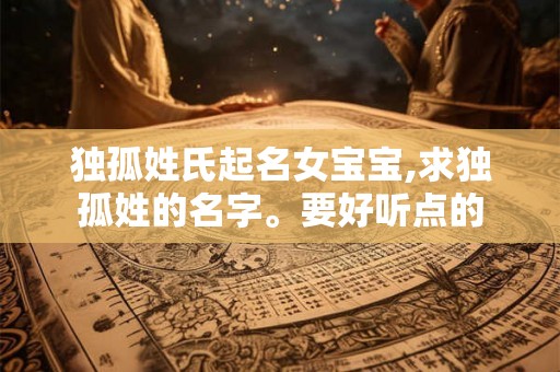 独孤姓氏起名女宝宝,求独孤姓的名字。要好听点的