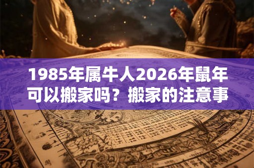 1985年属牛人2026年鼠年可以搬家吗?搬家的注意事项? 1985年属牛人2026年鼠年可以搬家吗?搬家的注意事项?