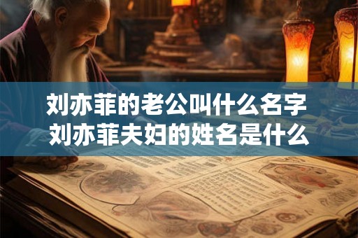 刘亦菲的老公叫什么名字 刘亦菲夫妇的姓名是什么