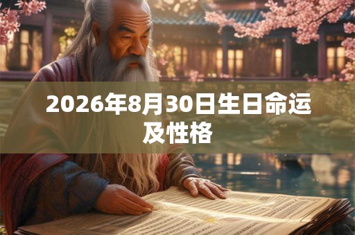 2026年8月30日生日命运及性格