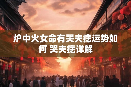 炉中火女命有哭夫痣运势如何 哭夫痣详解