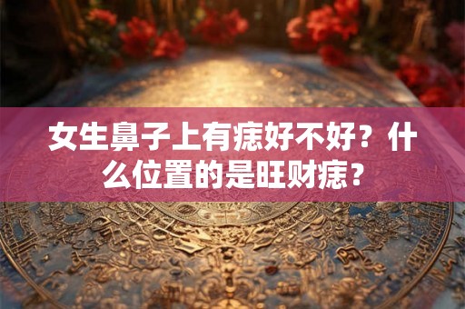 女生鼻子上有痣好不好？什么位置的是旺财痣？