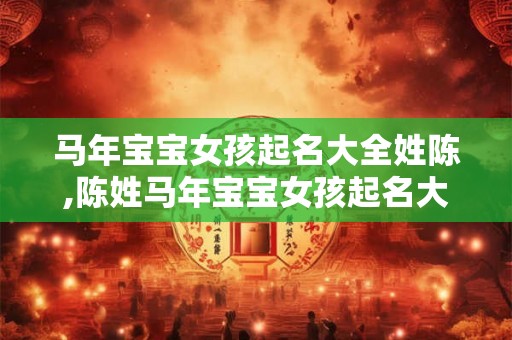 马年宝宝女孩起名大全姓陈,陈姓马年宝宝女孩起名大全