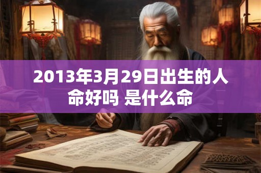 2013年3月29日出生的人命好吗 是什么命