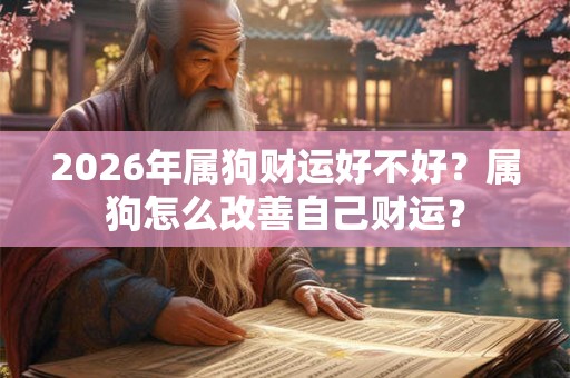 2026年属狗财运好不好?属狗怎么改善自己财运? 2026年属狗财运好不好?属狗怎么改善自己财运?