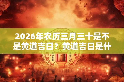 2026年农历三月三十是不是黄道吉日？黄道吉日是什么？