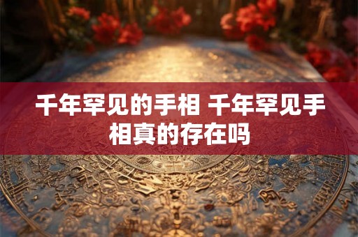 千年罕见的手相 千年罕见手相真的存在吗