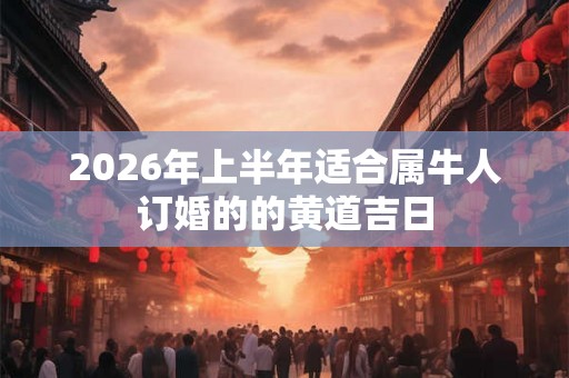 2026年上半年适合属牛人订婚的的黄道吉日 2026年上半年适合属牛人订婚的的黄道吉日