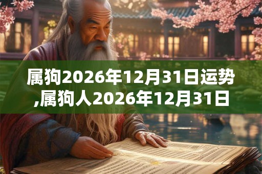 属狗2026年12月31日运势,属狗人2026年12月31日财运,生肖狗2026年12月31日运势 属狗2026年12月31日运势,属狗人2026年12月31日财运,生肖狗2026年12月31日运势