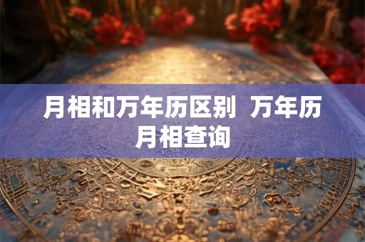 月相和万年历区别  万年历月相查询