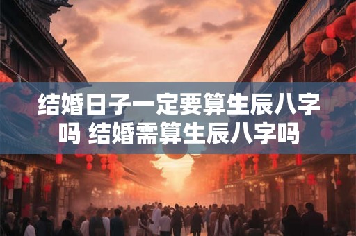 结婚日子一定要算生辰八字吗 结婚需算生辰八字吗
