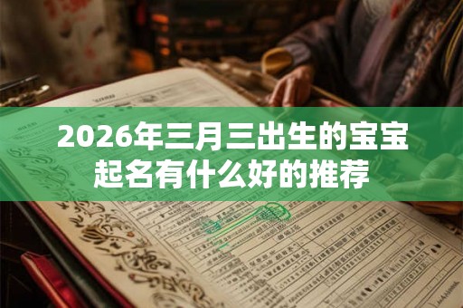 2026年三月三出生的宝宝起名有什么好的推荐 2026年三月三出生的宝宝起名有什么好的推荐