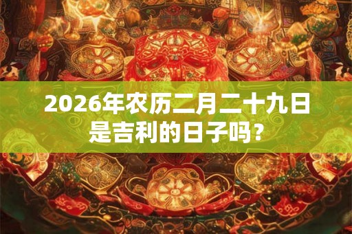 2026年农历二月二十九日是吉利的日子吗？