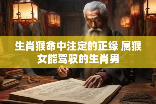 生肖猴命中注定的正缘 属猴女能驾驭的生肖男