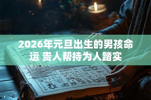 2026年元旦出生的男孩命运 贵人帮持为人踏实