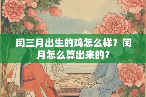 闰三月出生的鸡怎么样？闰月怎么算出来的？