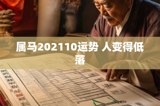 属马202110运势 人变得低落