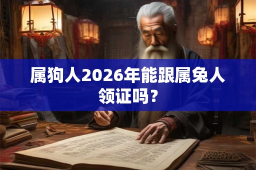 属狗人2026年能跟属兔人领证吗？