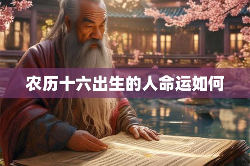 农历十六出生的人命运如何 农历十六出生的人命运如何