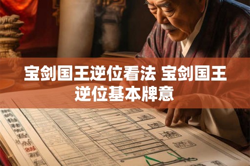 宝剑国王逆位看法 宝剑国王逆位基本牌意