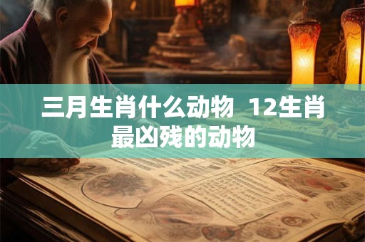三月生肖什么动物  12生肖最凶残的动物