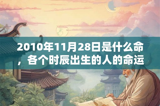 2010年11月28日是什么命，各个时辰出生的人的命运