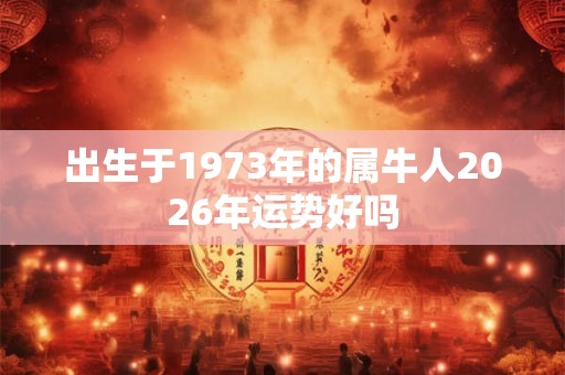 出生于1973年的属牛人2026年运势好吗