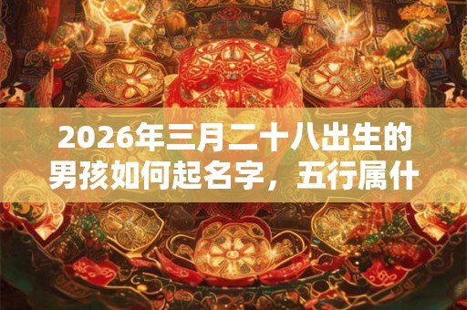 2026年三月二十八出生的男孩如何起名字，五行属什么