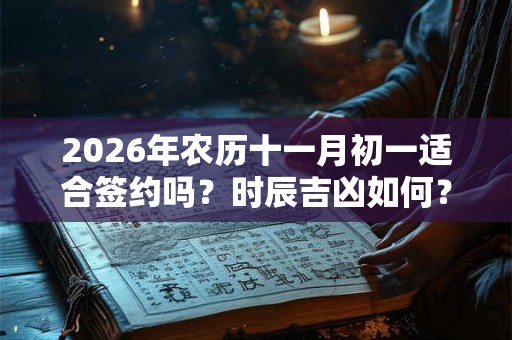 2026年农历十一月初一适合签约吗？时辰吉凶如何？