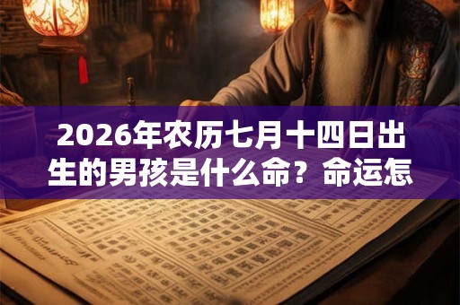 2026年农历七月十四日出生的男孩是什么命？命运怎么样？