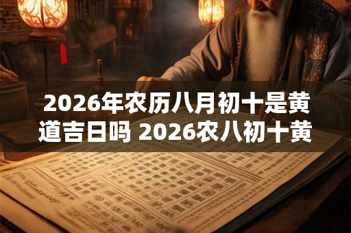2026年农历八月初十是黄道吉日吗 2026农八初十黄道吉日吗 2026年农历八月初十是黄道吉日吗 2026农八初十黄道吉日吗