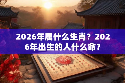 2026年属什么生肖？2026年出生的人什么命？