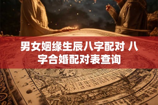 男女姻缘生辰八字配对 八字合婚配对表查询