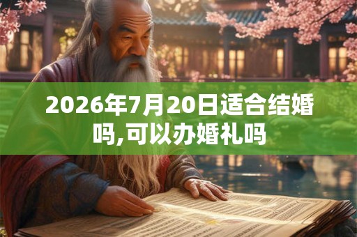2026年7月20日适合结婚吗,可以办婚礼吗